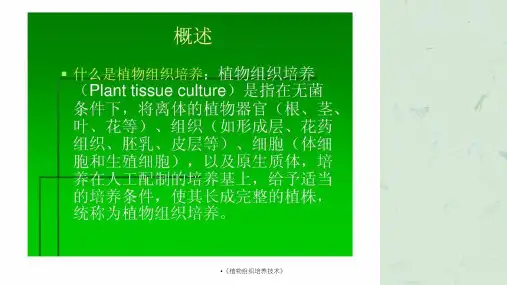 植物组织培养技术课件