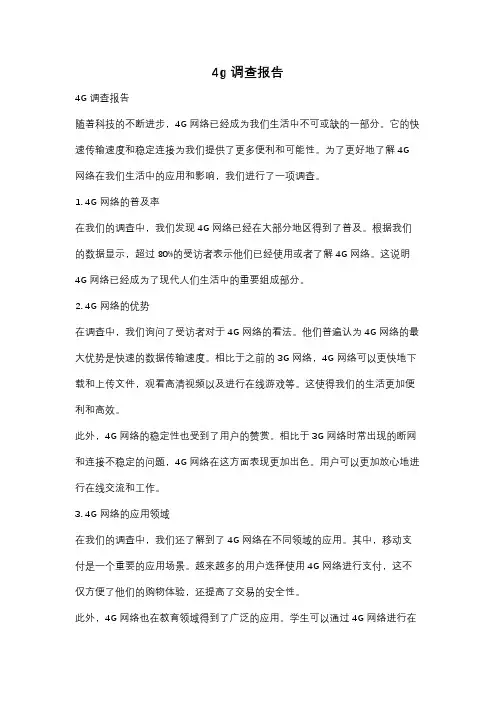 4g调查报告