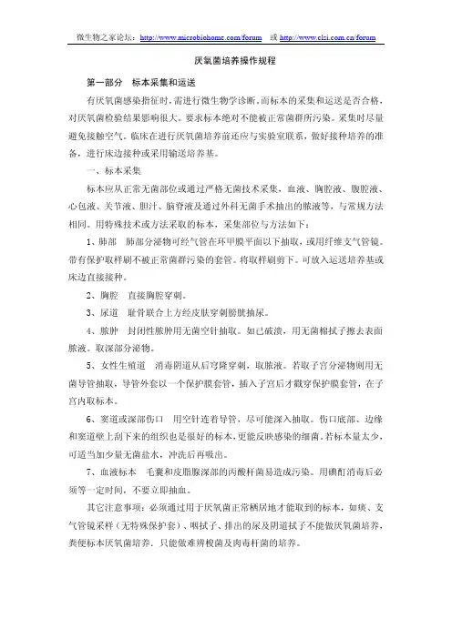 厌氧菌操作流程