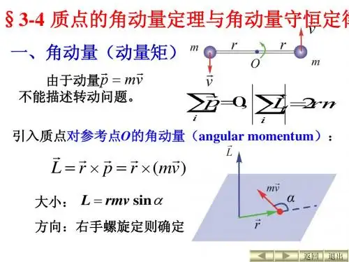 角动量定理 角动量守恒定律