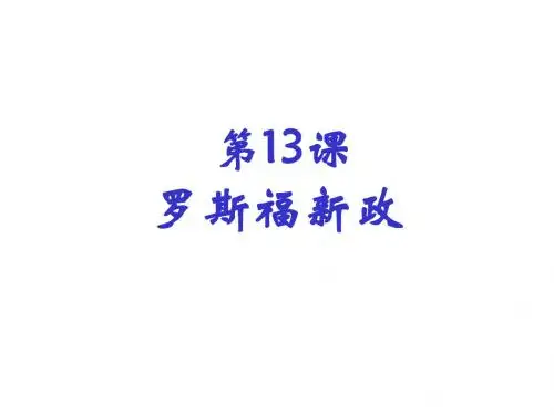 人教部编版九年级 历史下册第13课罗斯福新政课件  (共27张PPT)