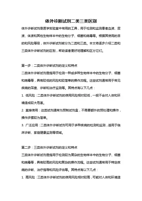 体外诊断试剂二类三类区别