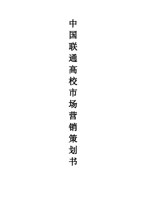 中国联通营销策划书综述