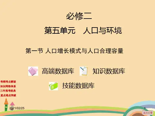 高一地理人口增长模式与人口合理容量PPT精品课件