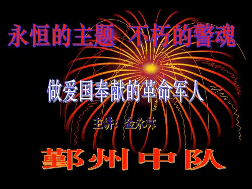 做一个爱国奉献的革命军人金永林资料讲解