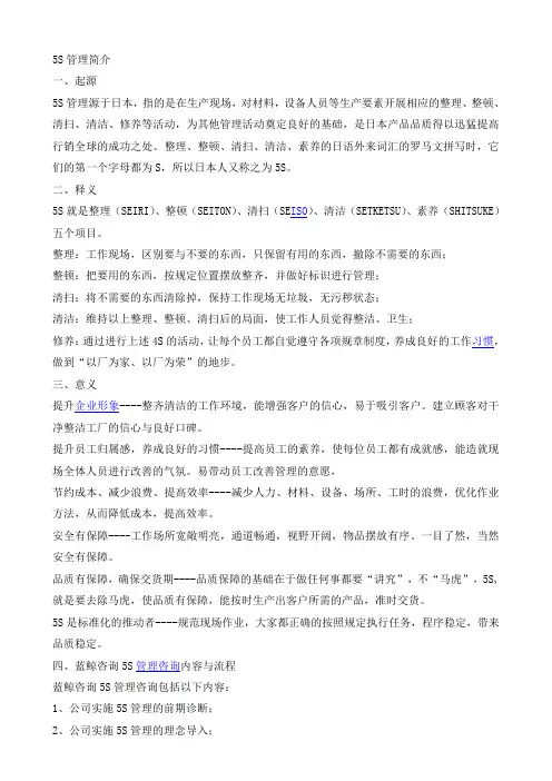 5S管理简介