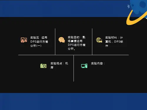 用dps进行方差分析
