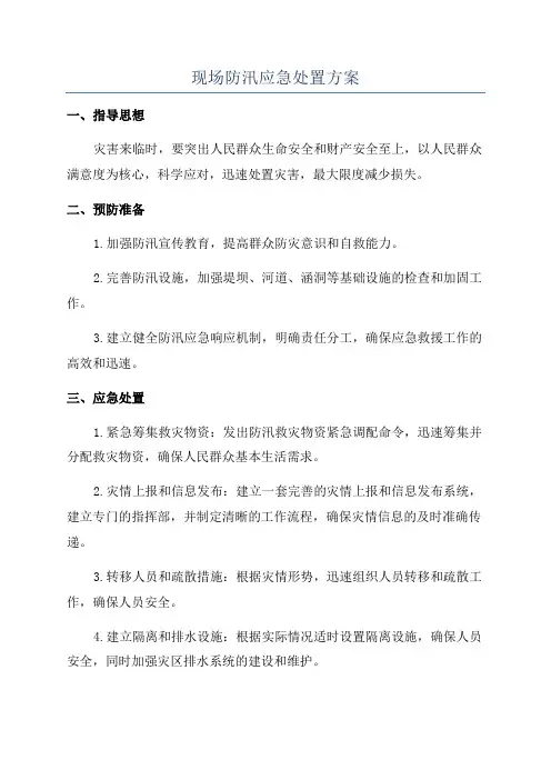 现场防汛应急处置方案