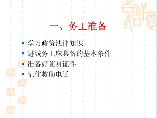 农村劳动力转移引引导性培训ppt课件