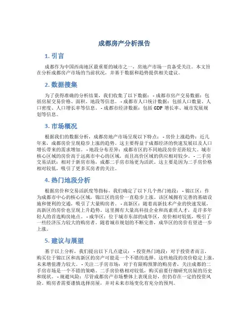 成都房产分析报告