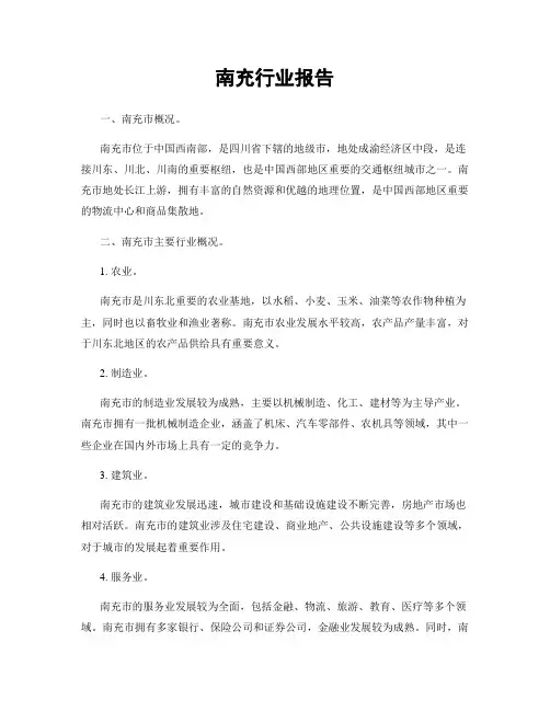 南充行业报告
