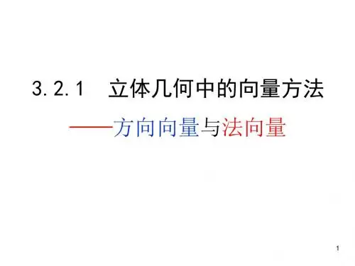 方向向量与法向量ppt课件