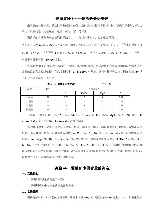 铜冶金分析专题