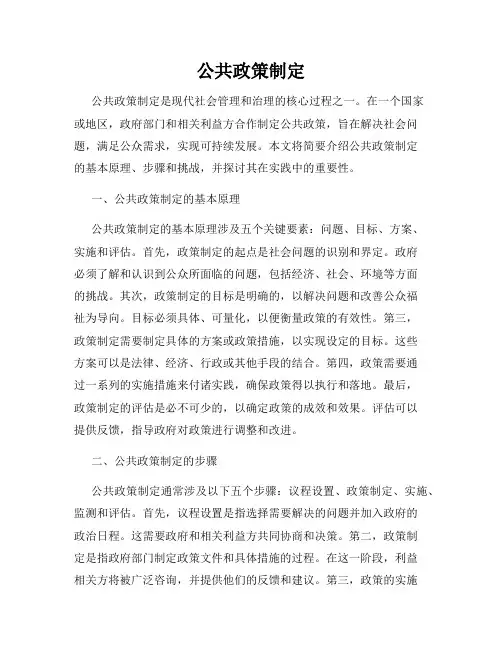 公共政策制定