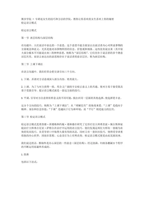 检定语言模式
