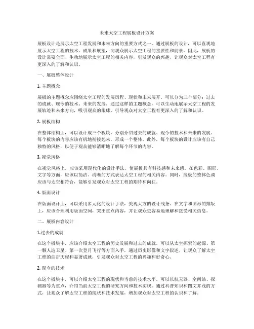 未来太空工程展板设计方案