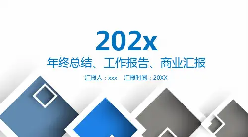 年终总结、工作报告ppt模板