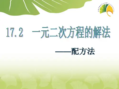 新沪科版八年级数学下册《17章 一元二次方程  17.2 一元二次方程的解法  配方法》教案_27