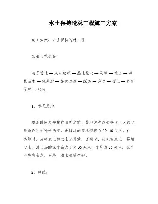 水土保持造林工程施工方案