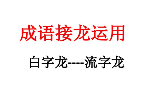 成语接龙运用：白字龙--流字龙(总)