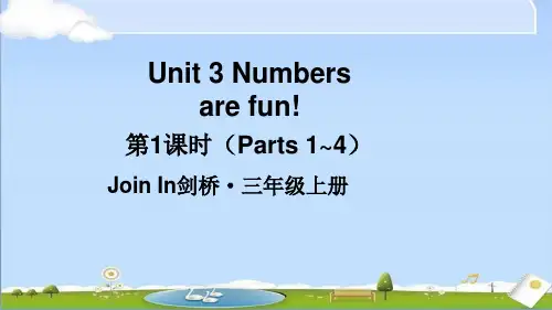2024年秋新剑桥版(三年级起)英语三年级上册课件 Unit 3 第1课时(Parts 1~4) 