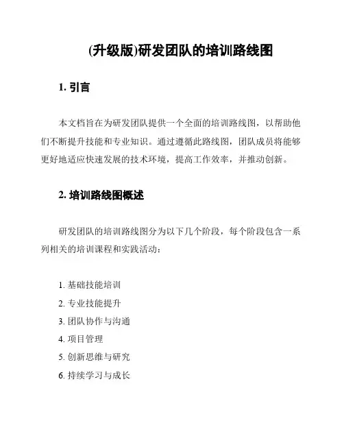 (升级版)研发团队的培训路线图