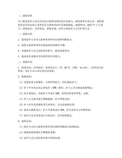 发生猝死的应急预案演练