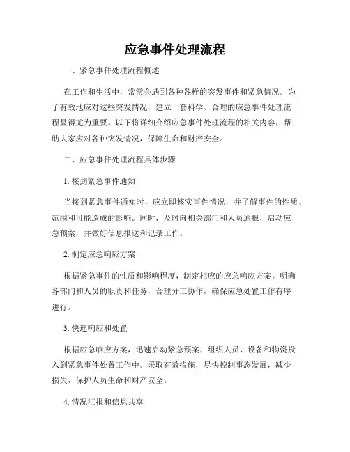 应急事件处理流程