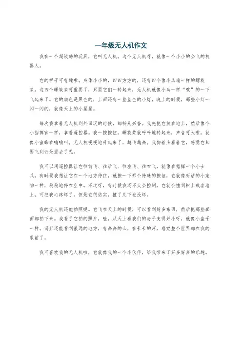 一年级无人机作文
