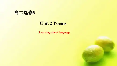 Unit2PoemsGrammar课件-高二上学期英语人教新课标选修六(3)