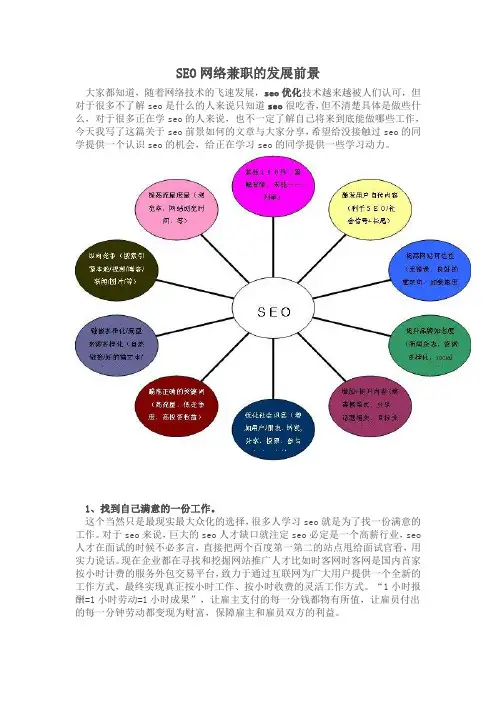 SEO网络兼职的发展前景