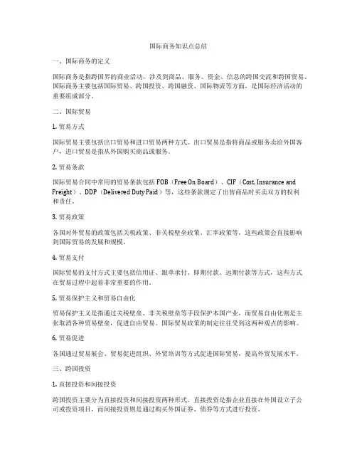 国际商务知识点总结