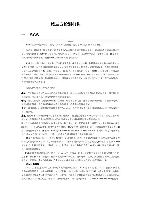 著名第三方检测机构