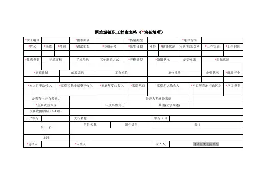 (二)1困难职工档案表