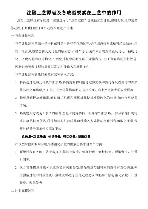 注塑工艺原理及各成型要素在工艺中的作用tuyan