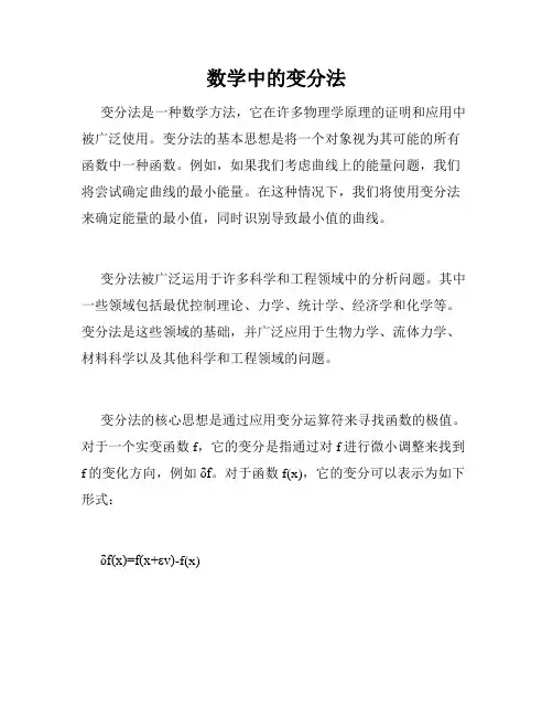 数学中的变分法