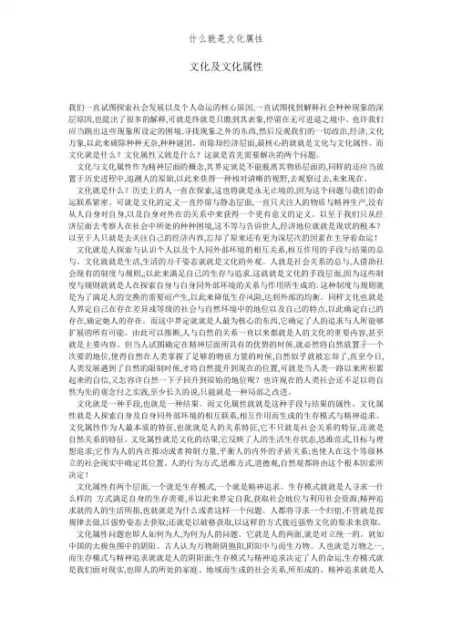 什么是文化属性