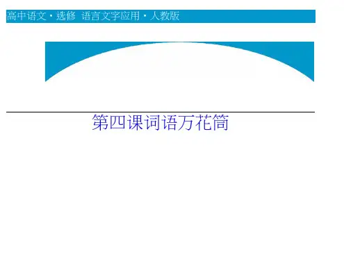 高中语文人教选修《语言文字应用》课件第四课词语万花筒复习总结课件