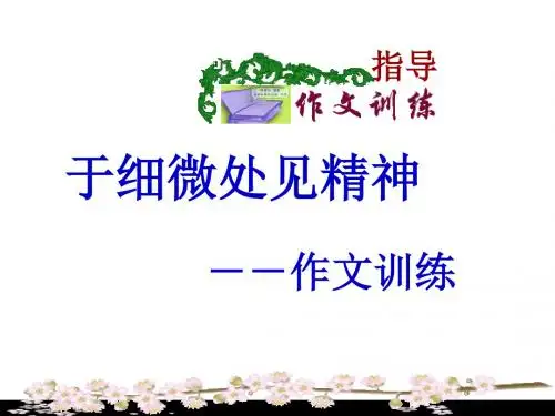 作文训练：于细微处见精神精选教学PPT课件