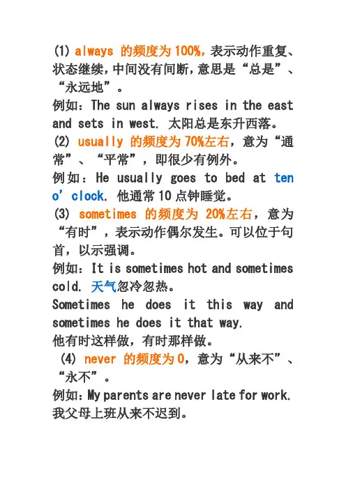 频率副词