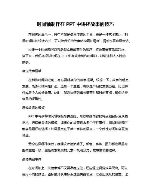 时间轴制作在PPT中讲述故事的技巧