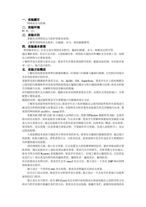 网络攻击报告