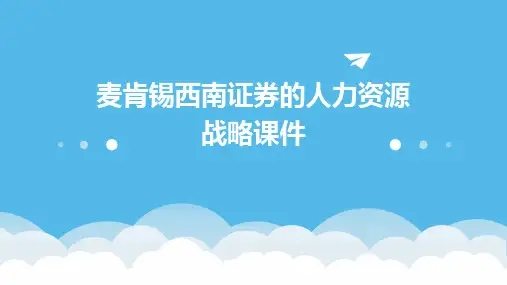 麦肯锡西南证券的人力资源战略课件