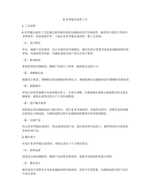 6折弯辊压成型工艺