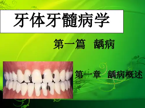 第一章 龋病概述