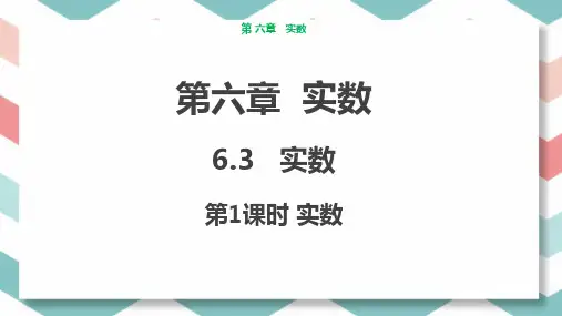 人教版数学七年级下册 6.3 .1实数 课件(共21张PPT)