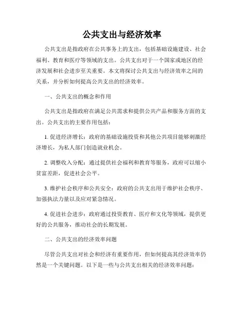 公共支出与经济效率