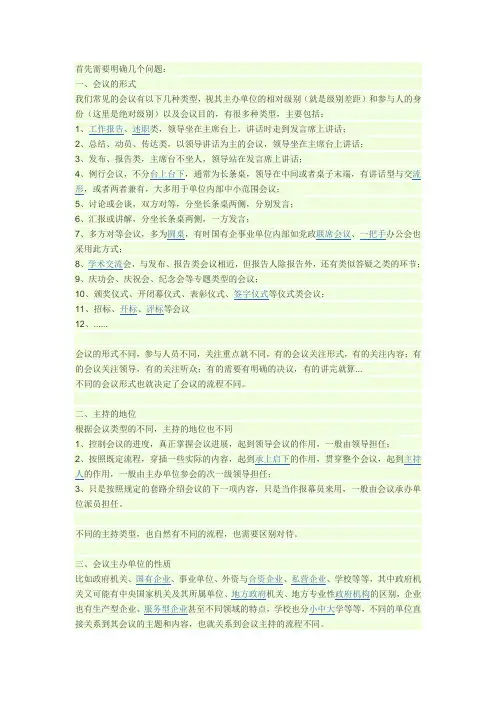 主持人会议议程