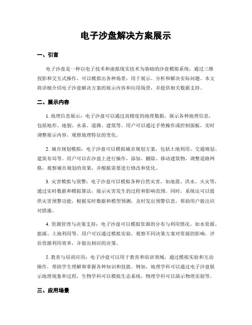 电子沙盘解决方案展示