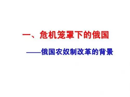 人民版历史选修一专题7-1 危机笼罩下的俄国